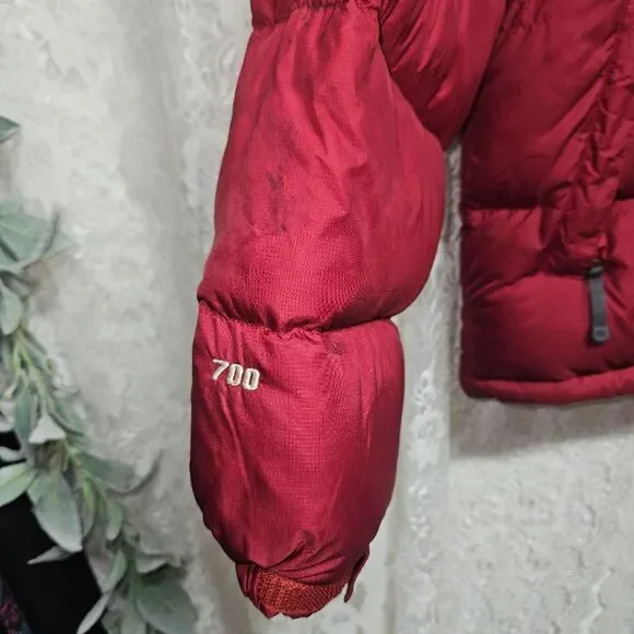 The North Face 1996 Retro Nuptse 700 Fill Jacket Black/Red Puffer Mens Sz L